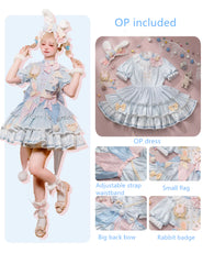 Forest Fluorescent Carps - Ouji Lolita Suit Circus Prince Shorts and OP Dress