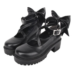 Angelic Imprint - Punk Lolita Black Platform Shoes