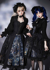 Susin Lolita - Night Traveler - Gothic Lolita Skirt Long Coat Long-Sleeved Shirt and Bustier
