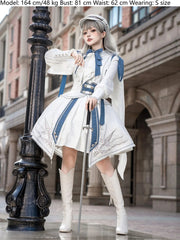 Designer's Gift - Luminous Cavalier - Military Lolita Skirt Set Long-Sleeved Shirt
