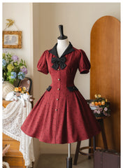 Forest Wardrobe - Forest Polka-Dot - Classic Lolita OP Dress With Polka Dots & Pockets
