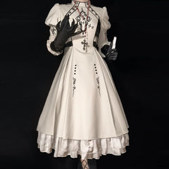 Letters from Unknown Star - Full Moon Charm - Gothic Lolita OP Dress Dark Themed Dress Short Style