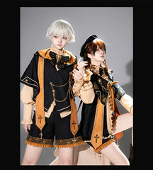 Forest Fluorescent Carps - The Choir of The Church 2.0 - Ouji Lolita Shorts Set in Two Styles