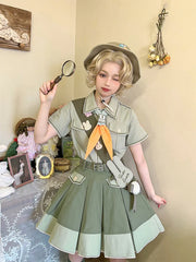 Piggy Bun - Bunny Trip - Ouji Lolita Green Cute Suits