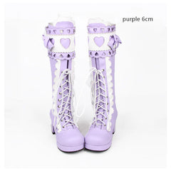 Angelic Imprint - Sweet Multicolor Thick Heel Lolita Boots