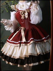 Krncrlo - Cello Vintage Elegant 3 Tiered Lolita Jumper Dress