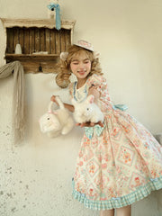 NanShengGe - Sheep Party - Sweet Lolita OP V-Neckline Lolita Dress