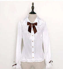 Pumpkin Cat - Chocolate Heart - Sweet Lolita Long Sleeve Blouse Multicolors