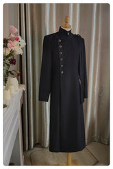 La Pomme - Ringo Story - Customizable Ouji Lolita Black Slim Long Coat