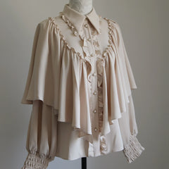 VTGDOLL - World War II love letter - Elegant Lolita Shirt and Lolita Painted SK