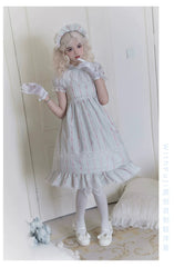 With PUJI - Annie's Dreamland - Cotton Lolita OP Dress Doll Collar Summer Dress