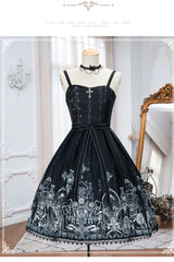 YingLuoFu - Red Heart Eyes - Retro Gothic JSK Dress