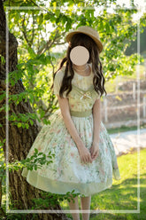 EESSILY - The Rose Dowry - Daily Cotton Lolita OP Dress V-neck Dress