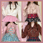 Pumpkin Cat - Gold Trim Long Sleeve Lolita Blouse