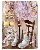 Momo - Bear Birthday Party - Kwaii Lolita Shoes Round Toe Platform Shoes