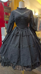 White Tea Story - Elegant Black and White Lolita JSK and Blouse