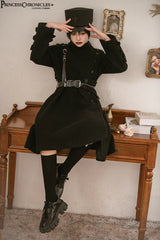 Princess Chronicles - Ouji Lolita Winter Black Long Coat
