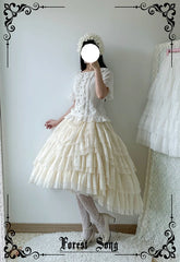 Forest Song - Star and Sea - Classic Lolita Petticoat Adjustable Tiered Ruffle Skirt