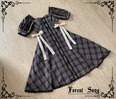 Forest Song - Josephine Academy - Elegant Lolita Black Plaid OP
