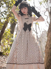 Cat-Romance - Coconut Milk Boo Boo - Elegant Lolita Polka Dot OP
