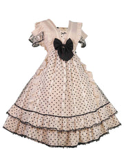 Cat-Romance - Coconut Milk Boo Boo - Elegant Lolita Polka Dot OP