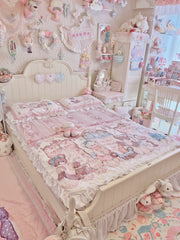 Drunke - Bears Afternoon Tea - Cute Lolita Bedding Set Bear Print Lolita Four-piece Suit