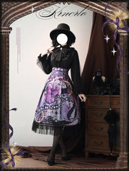 Krncrlo - Laocoon - Gothic Lolita SK Suit With Purple Snake & Apple Print