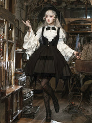 Your Princess - Dawn Witch - Black Gothic Lolita JSK Dress + White Blouse