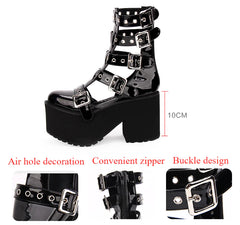 Angelic Imprint - Gothic Lolita Punk Platform Boots Sandals