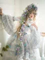 Youpairui - Sylph - Classic Lolita Tea Party Green Jumper Dress