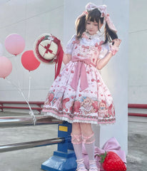 Polaris Lolita - Rabbit Berry Gift Box - Sweet Lolita JSK Pink Lolita Dress
