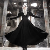 Wanqingyuan - Halloween Gothic Lolita OP Nun Style Long Sleeve Dress
