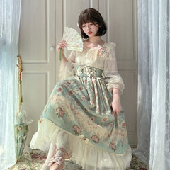 Miss Point - Retro Lolita Lace Long Sleeve Blouse