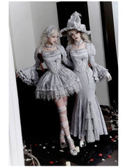 With PUJI - Letter and Poetry · Twilight - Gothic Witch Lolita SK Suit Bodice Mermaid Dress