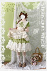 Strawberry Witch - Summer Breeze - Sweet Lolita OP Embroidery Daily Lolita Dress
