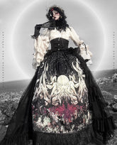 Caged Bird Hotel - Reborn Ancient God - Gothic Lolita Shirt & Skirt Set