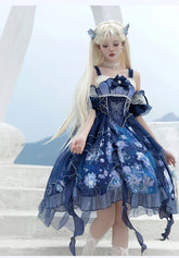 YingLuoFu - Original Elegant Lolita Blue Lolita JSK