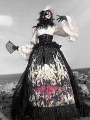 Caged Bird Hotel - Reborn Ancient God - Gothic Lolita Shirt & Skirt Set