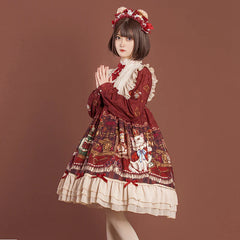 OCELOT - Crown Bear - Kawaii Daily Lolita Long OP Dress