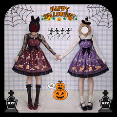 Cheese Cocoa - Vampire Cat - Normal Waist Lolita Halloween JSK Dress