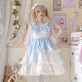Eieyomi - White Peach Mousse - Sweet Lolita Summer JSK