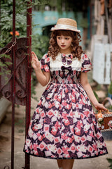 Strawberry Witch - Strawberry Stamp - Sweet Lolita OP Short Sleeve Lolita Dress
