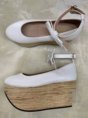 The Seventh Sense - Japanese Style Wooden Platform Wa Lolita Shoes