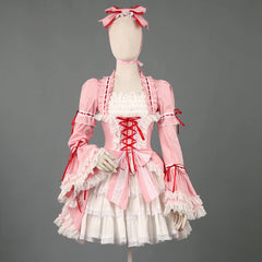 Lace Garden - Maiden Berry - Classic Pink Lolita OP Dress