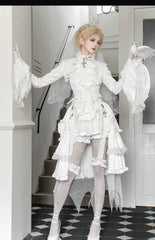 Forest Fluorescent Carps - Omega Wedding Gothic Ouji Lolita White Suit