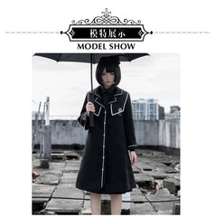 Eieyomi - Dark-themed Gothic Lolita Thick Coat