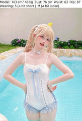Tan Tuan - Water Melody - Lolita Inspired Swim Suits with Hollow-out Detail and Trailing