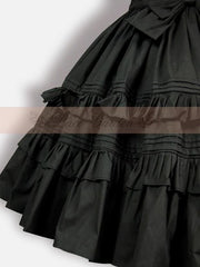 Lace Garden - Classic Lolita Black SK Puffy Skirt