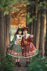 Miss Point - Chubby Fox in the Forest - Kawaii Lolita Vest Customized Lolita Sweater