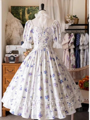 Forest Wardrobe - Forest Basket - Classic Lolita OP Dress Floral Print